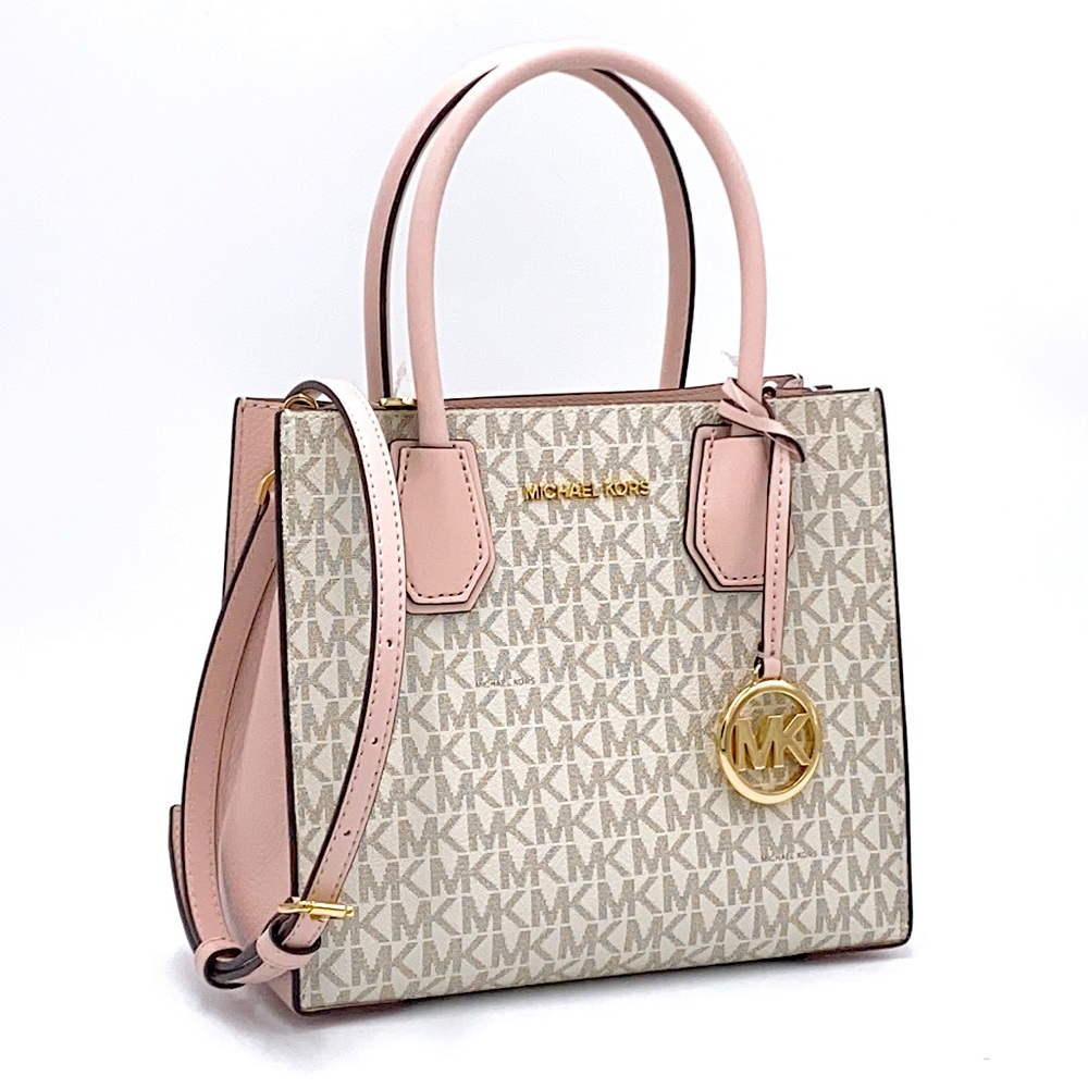 MICHAEL KORS MERCER MEDIUM MESSENGER POWDER BLUSH - Picture 1 of 16